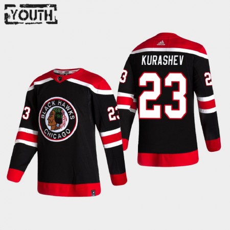 Chicago Blackhawks Trikot Philipp Kurashev 23 2020-21 Reverse Retro Authentic - Kinder